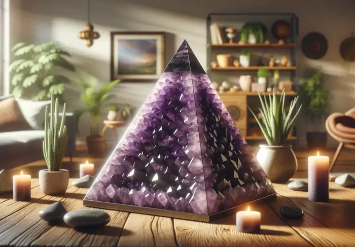 Ametystová léčebná pyramida