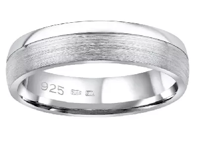 Stříbrný snubní prsten bez kamene PARADISE vhodný pro muže i ženy