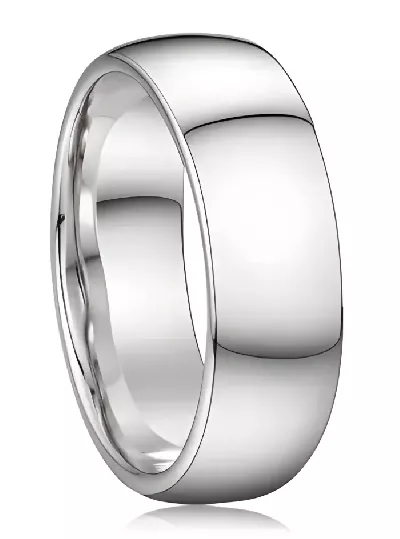 Stříbrný pánský snubní prsten bez kamene