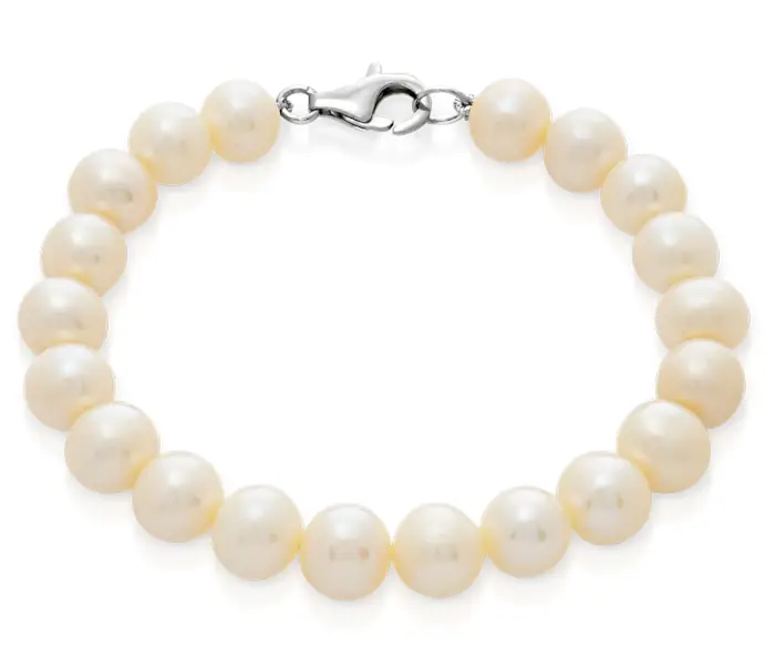 Perlový náramek- bílé sladkovodní perly