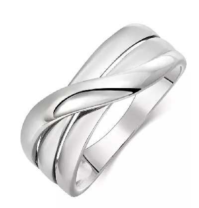 Trojitý propletený stříbrný dámský prsten