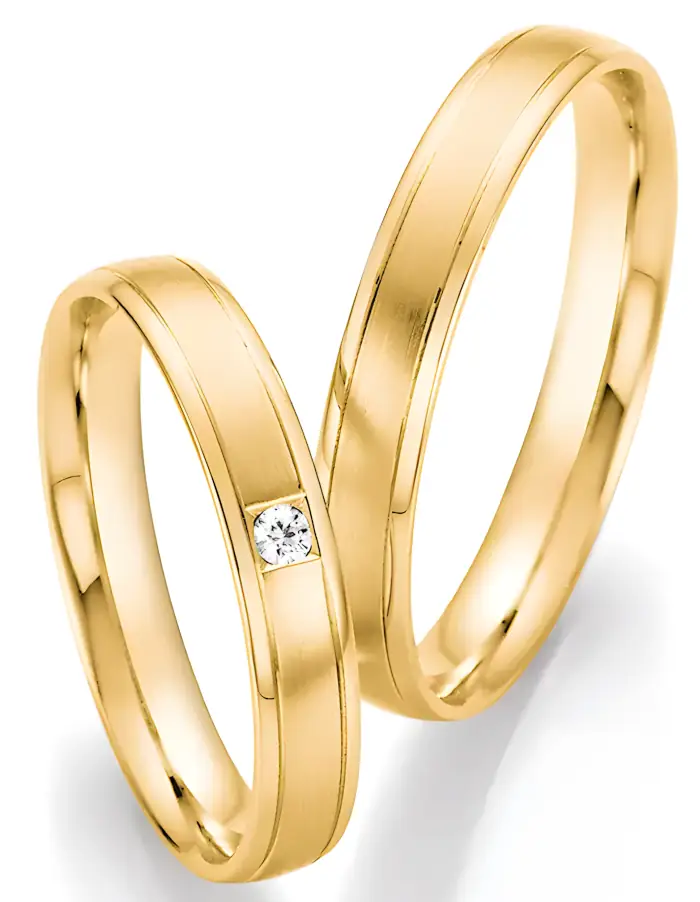 Snubní prsteny HONEYMOON ze žlutého zlata - umění se setkává s láskou