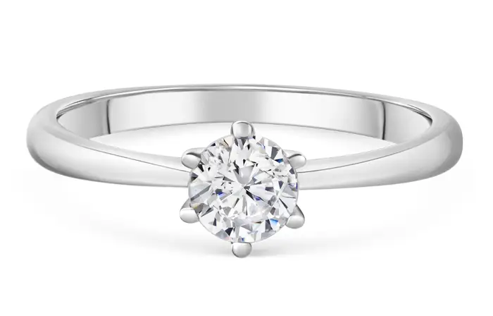 Luxusní zásnubní prstýnek bílé zlato a diamant