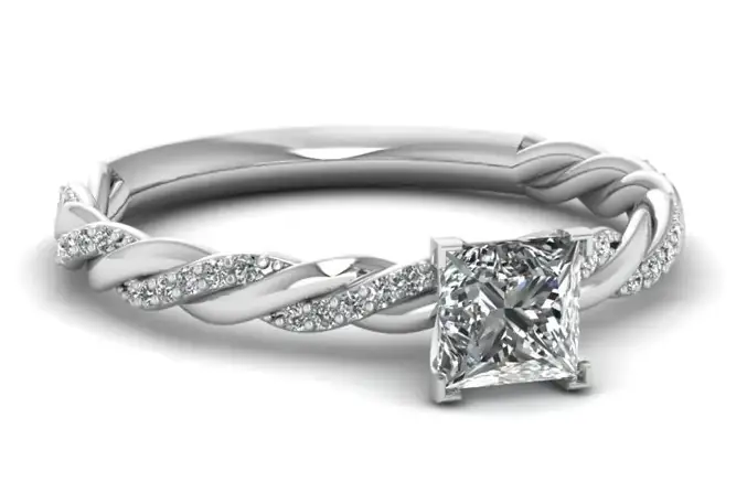 Stříbrný romantický prstýnek