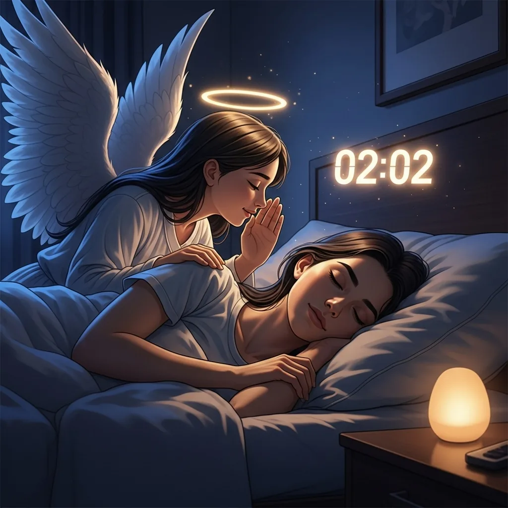 Andělské číslo 02:02 na hodinách
