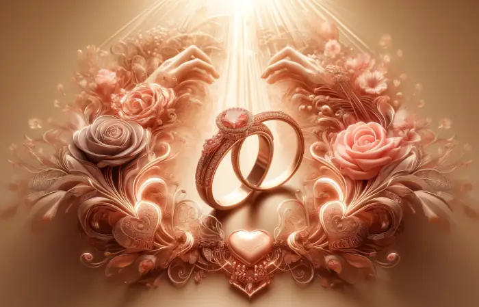 Symbolika růžového zlata na zásnubních prstenech