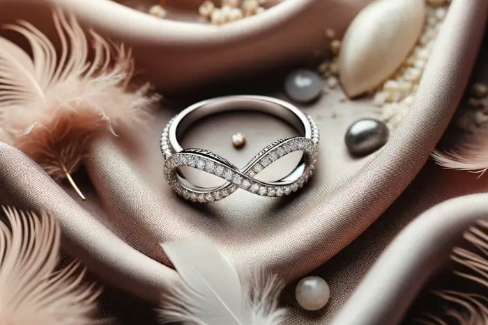 Briliantový zásnubní prsten nekonečno