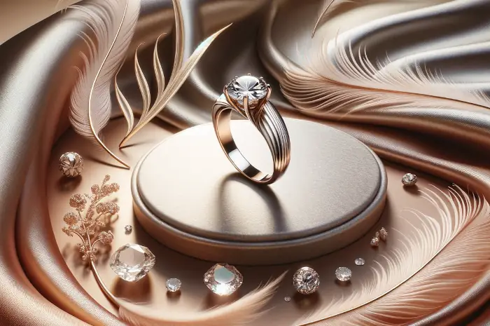 Moderní zásnubní prsten s briliantem