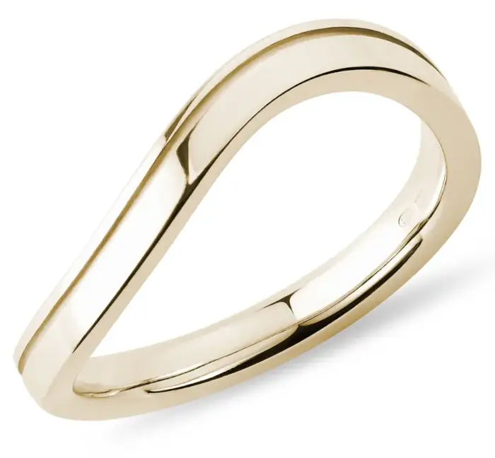 Originální pánský snubní  prsten ze 14k žlutého zlata