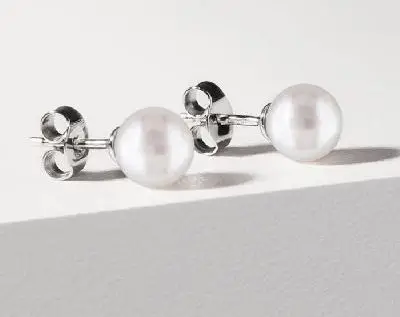 Exkluzivní perlové náušnice pecky s puzetovým uzavíráním