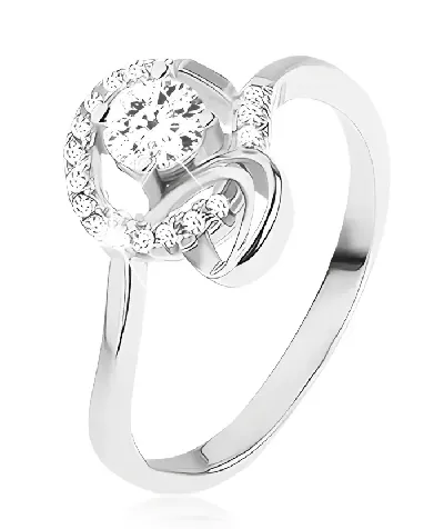 Propletené osudy: Stříbrný zásnubní prsten nekonečno se zirkony