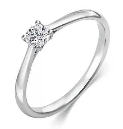Zásnubní prsten z bílého zlata s diamantem 0,25 ct