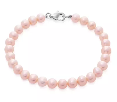 Perlový náramek - růžové perly 4,5 - 5 mm