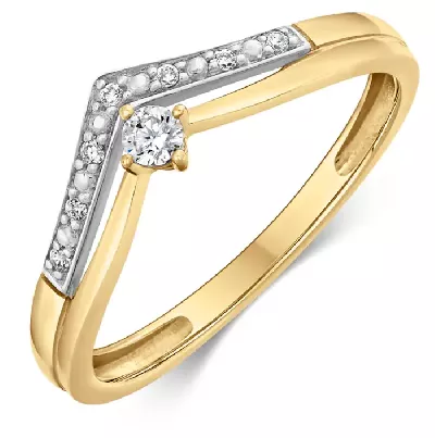 Nádherný prsten (bílé a žluté zlato + zirkony), který překračuje hranice běžného šperku