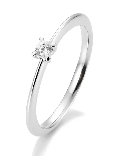 Zásnubní prsten z bílého zlata s diamantem - symboly trvalé krásy
