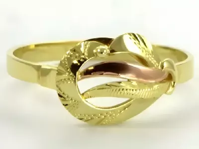 Propletaný dámský zlatý prsten - možnost výběru barvy zlata i kombinace