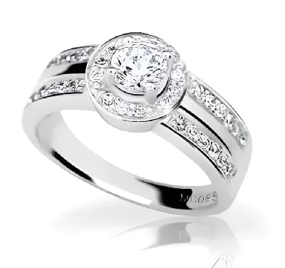 Nadčasový dámský prsten sterlingové stříbro a třpytivé zirkony